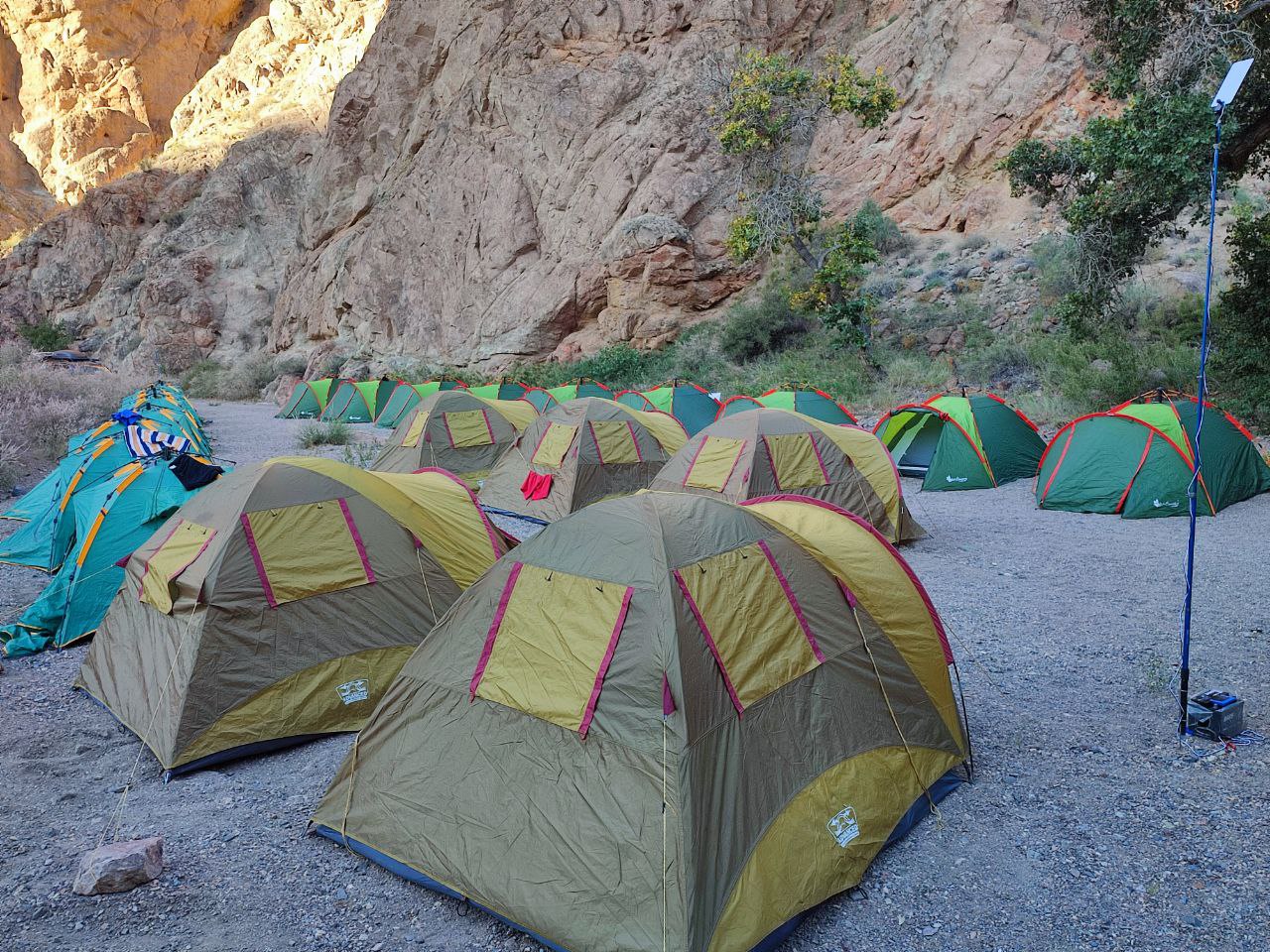 Camp in Bestamak canyon